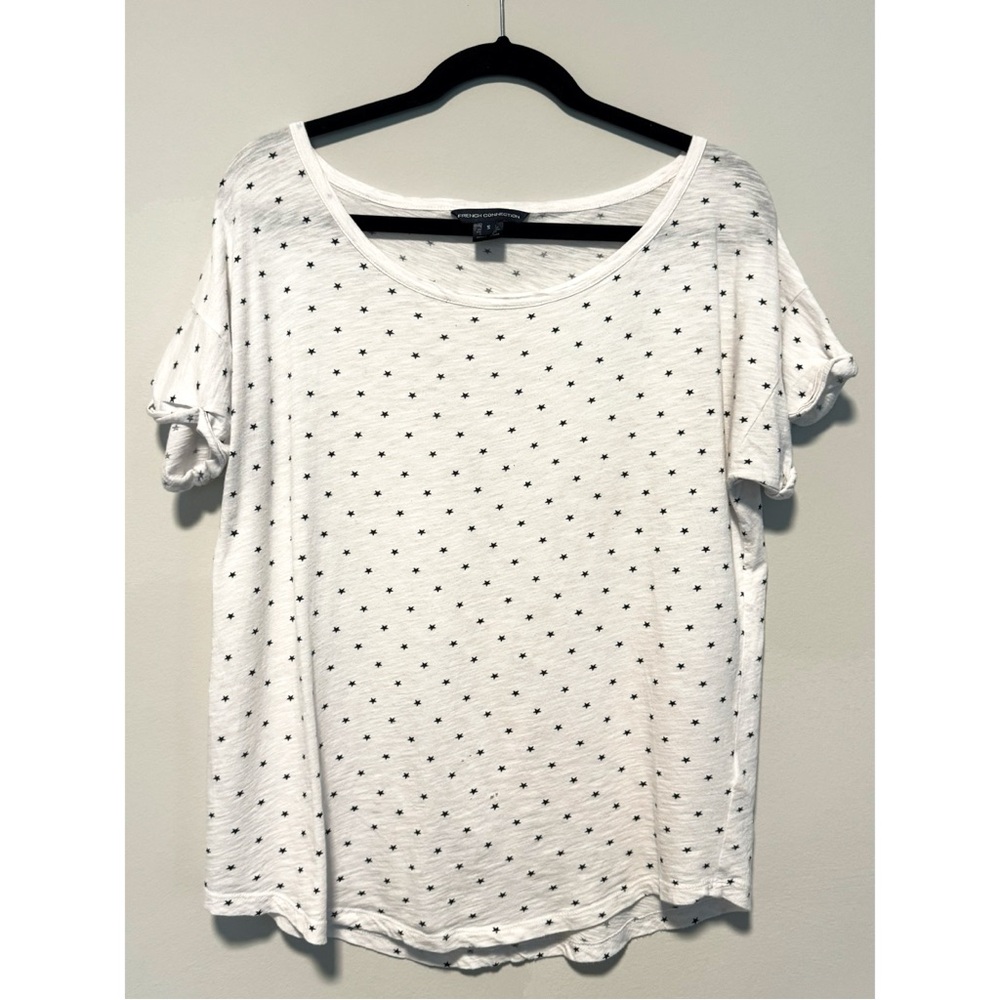 French Connection black and white star Tee, size S